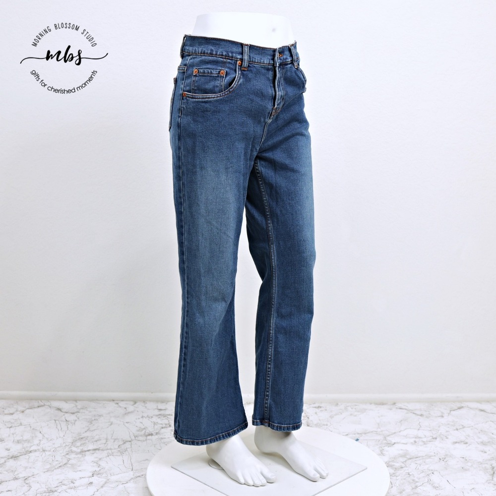 Levi's 517 Stretch Flare Plus High Waist Vintage Bootcut Jeans Blue Women 6 / 28
